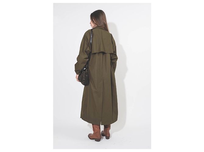 Isabel Marant Etoile Gabardina de algodón y poliamida marrón - vista 12