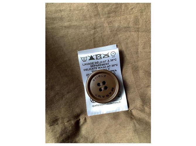 Isabel Marant Etoile Gabardina de algodón y poliamida marrón - vista 6