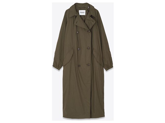 Isabel Marant Etoile Gabardina de algodón y poliamida marrón - vista 9