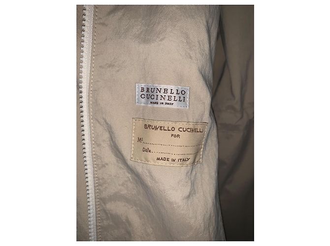 Brunello Cucinelli Gabardina de algodón con capucha - Beige - vista 3