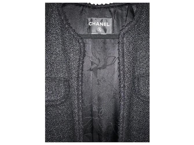 Abrigo Chanel de mezcla de lana negro - vista 4