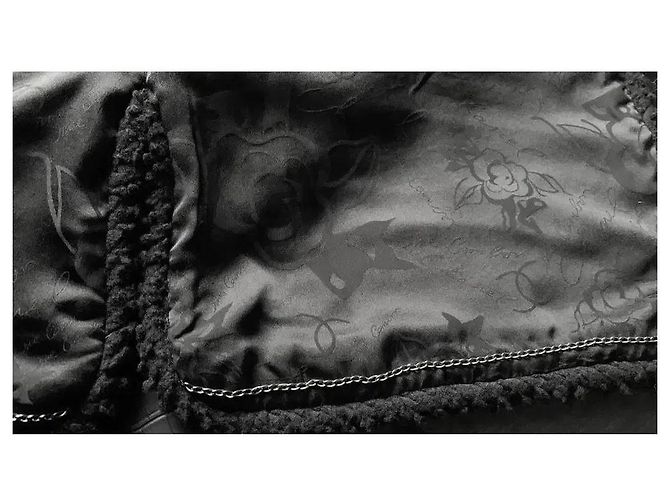 Abrigo Chanel de mezcla de lana negro - vista 6