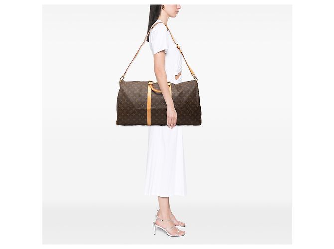 Louis Vuitton Brown Monogram Keepall Bandouliere 60 - vista 6