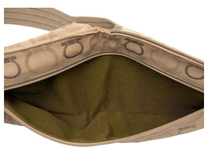 Salvatore Ferragamo Bolsa de cintura Ferragamo Beige Gancini Canvas com bolso duplo - vista 4