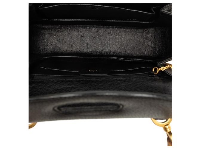 Gucci Black Small Grained Calfskin Bamboo Night - vista 4
