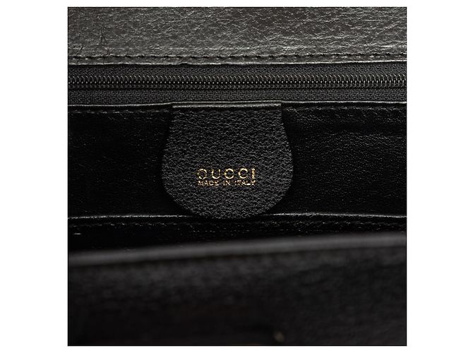 Gucci Black Small Grained Calfskin Bamboo Night - vista 5
