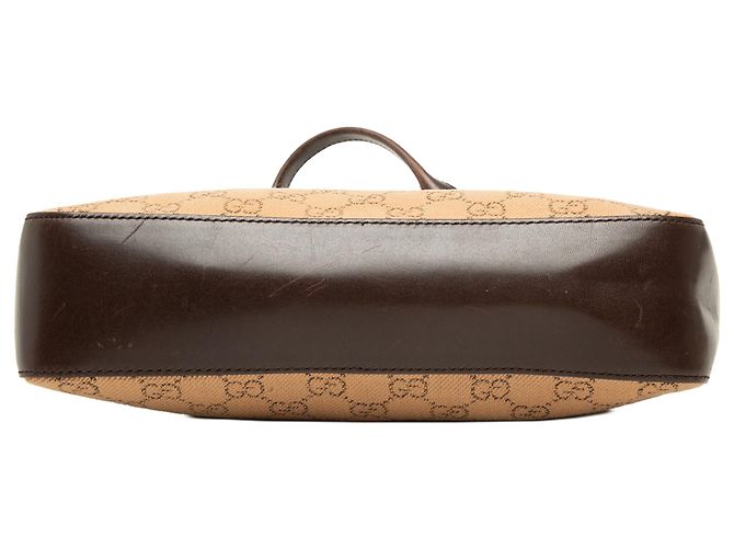 Borsa a mano Gucci in denim GG marrone - vista 3