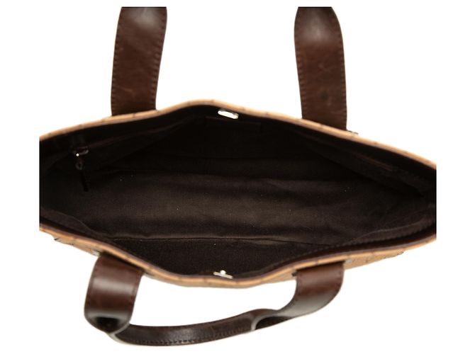 Borsa a mano Gucci in denim GG marrone - vista 4