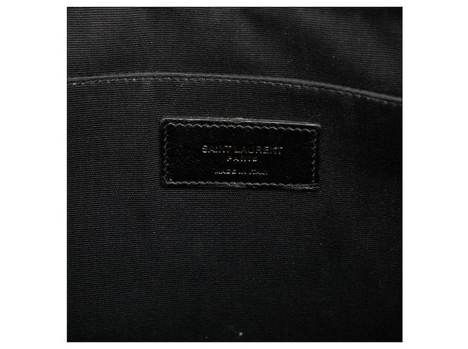Autre Marque Portadocumentos Saint Laurent de piel grabada efecto cocodrilo negro - vista 5