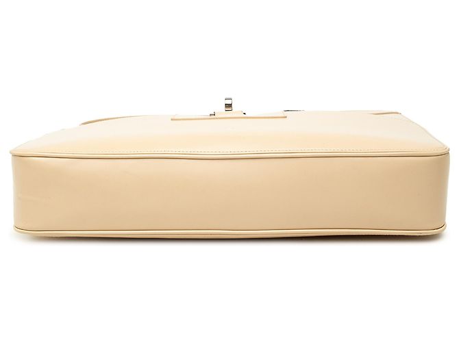 Borsa Jackie Gucci in pelle di vitello beige - vista 3