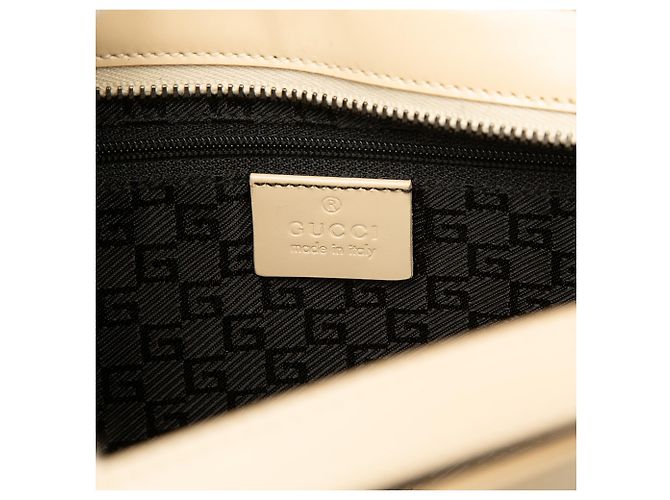 Borsa Jackie Gucci in pelle di vitello beige - vista 5