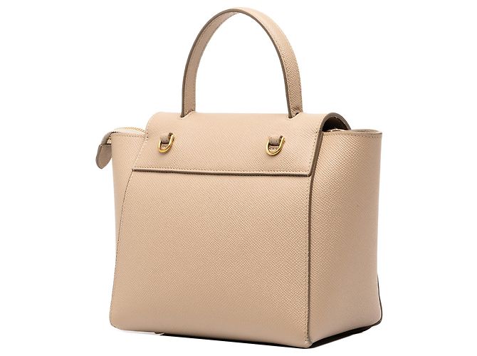 Belt Bag Céline Borsa cintura Celine Nano in pelle di vitello grana Beige - vista 2