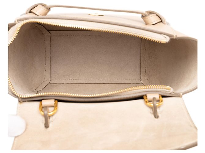 Belt Bag Céline Borsa cintura Celine Nano in pelle di vitello grana Beige - vista 4