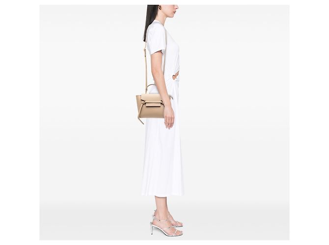 Belt Bag Céline Borsa cintura Celine Nano in pelle di vitello grana Beige - vista 6
