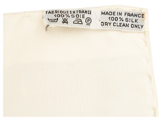 Hermès White Poste et Cavalerie Seidentuch 90 - Ansicht 2