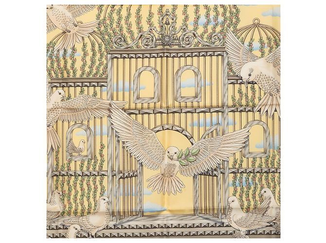 Hermès Yellow Envol Seidentuch 90 - Ansicht 8
