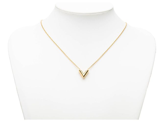 Collana Essential V Louis Vuitton Gold Plated Gold - vista 7