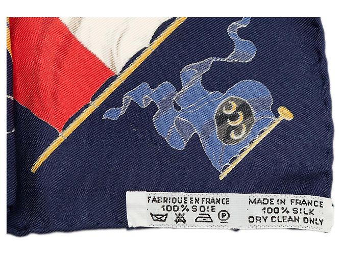 Hermès Blue Pavois Seidentuch 40 - Ansicht 2