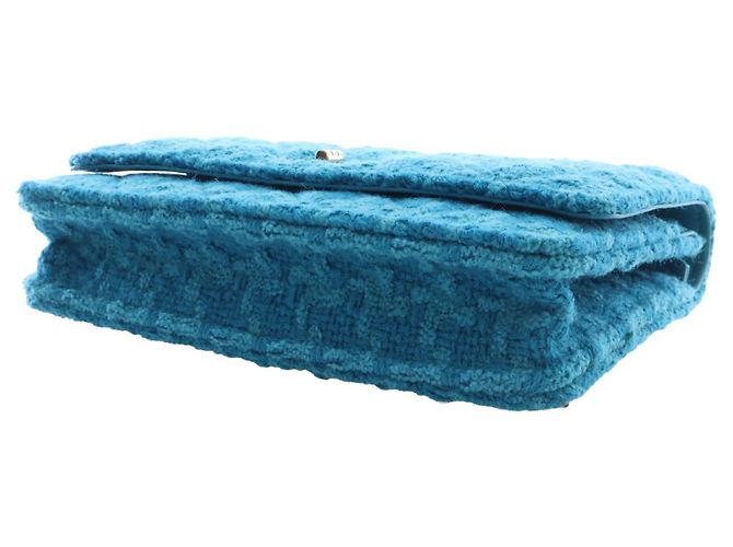 Chanel Blue Quilted Tweed Reissue 2.55 Wallet On Chain - vista 15