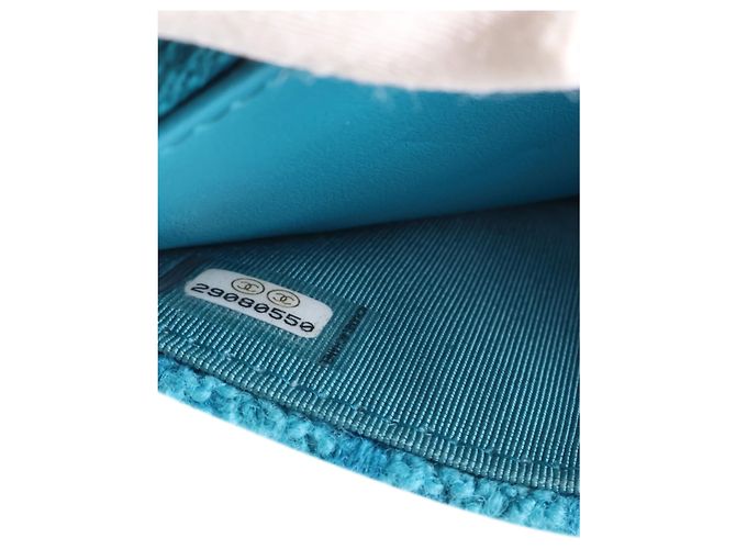 Chanel Blue Quilted Tweed Reissue 2.55 Wallet On Chain - vista 9