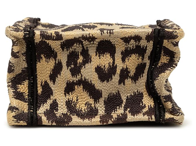 Dior Beige Mizza Mini Embroidered Canvas Leopard Vertical Book Tote - Ansicht 3