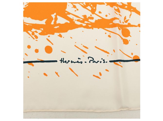 Foulard di seta Hermès White Cheval Surprise 90 - vista 5