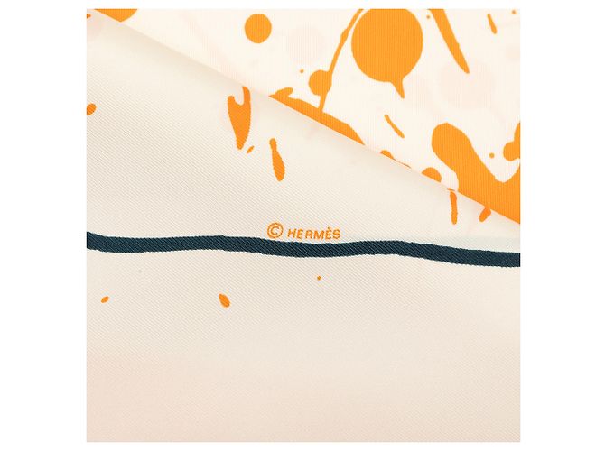 Foulard di seta Hermès White Cheval Surprise 90 - vista 6