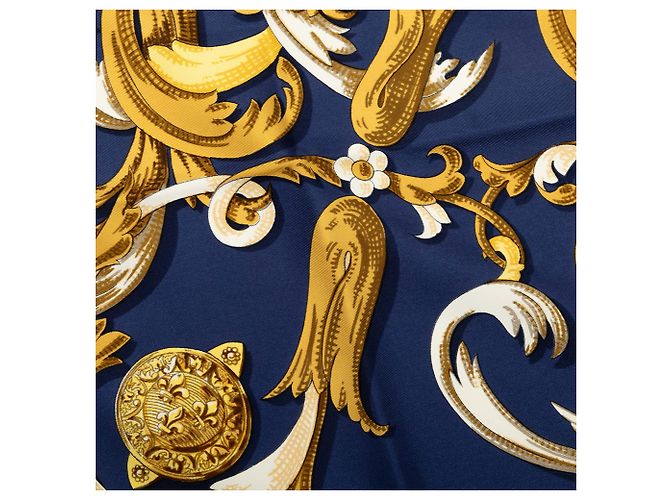 Pañuelo de seda Hermès Blue Le Mors A La Conetable 90 - vista 3