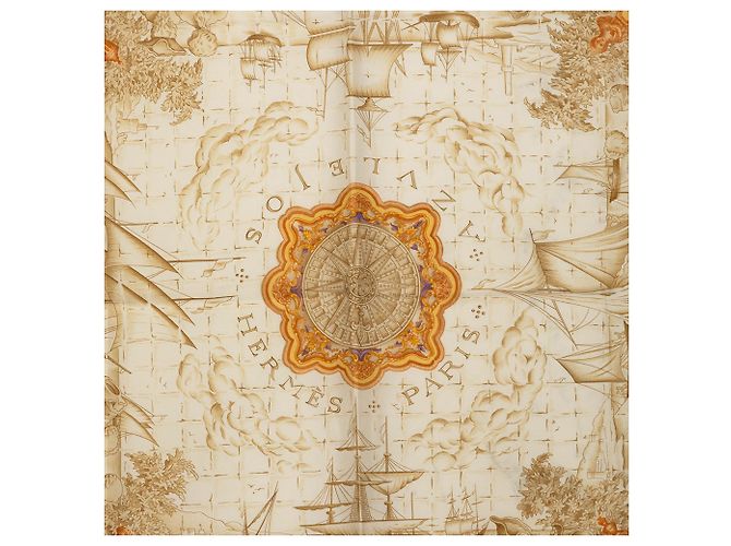 Foulard di seta Hermès Beige Azulejos 90 - vista 7