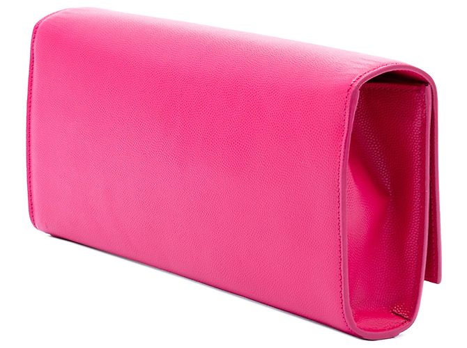 Autre Marque Clutch Saint Laurent Pink Grain de Poudre Monogram Cassandre - vista 2
