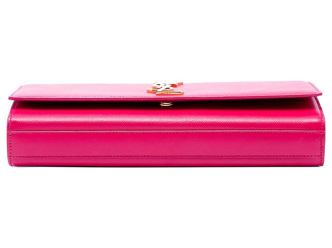 Autre Marque Clutch Saint Laurent Pink Grain de Poudre Monogram Cassandre - vista 3