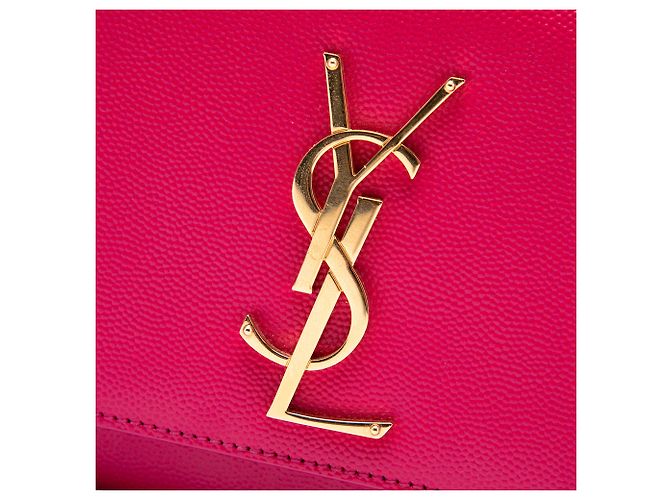 Autre Marque Clutch Saint Laurent Pink Grain de Poudre Monogram Cassandre - vista 5