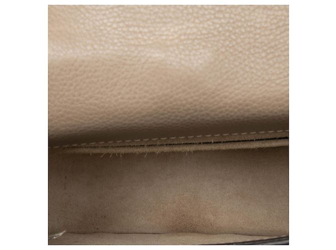 Borsa Nile Chloé Piccola in Pelle Beige con Cinturino da Polso - vista 4