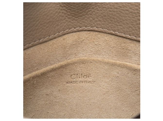 Borsa Nile Chloé Piccola in Pelle Beige con Cinturino da Polso - vista 5