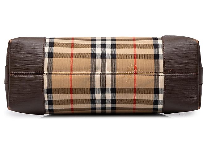 Burberry Beige Haymarket Check Canvas Dome Satchel - view 3