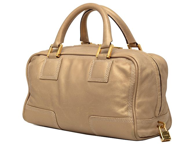 LOEWE Amazona 28 in pelle metallizzata oro - vista 2