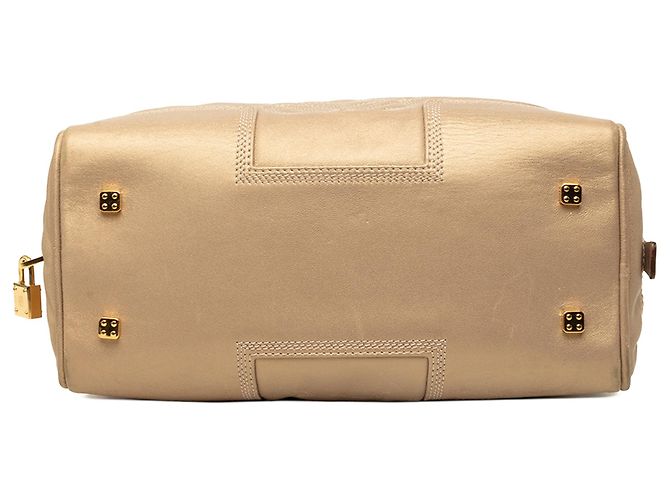 LOEWE Amazona 28 in pelle metallizzata oro - vista 3