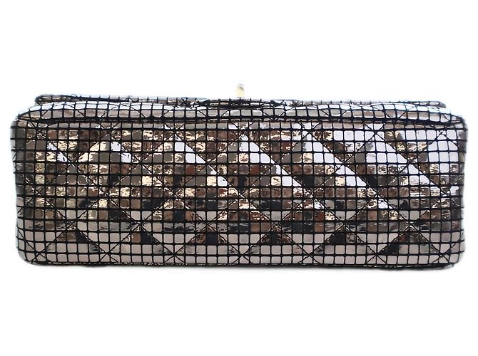 Chanel Silver Quilted Mirror Calfskin Reissue 2.55 Double Flap 225 - vista 3