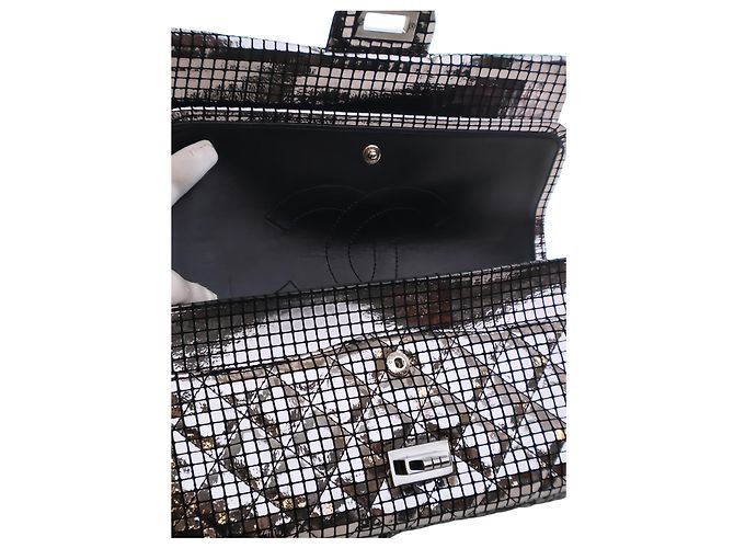 Chanel Silver Quilted Mirror Calfskin Reissue 2.55 Double Flap 225 - vista 8