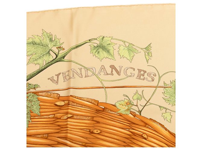 Lenço de seda Hermès Brown Vendanges 90 - vista 5