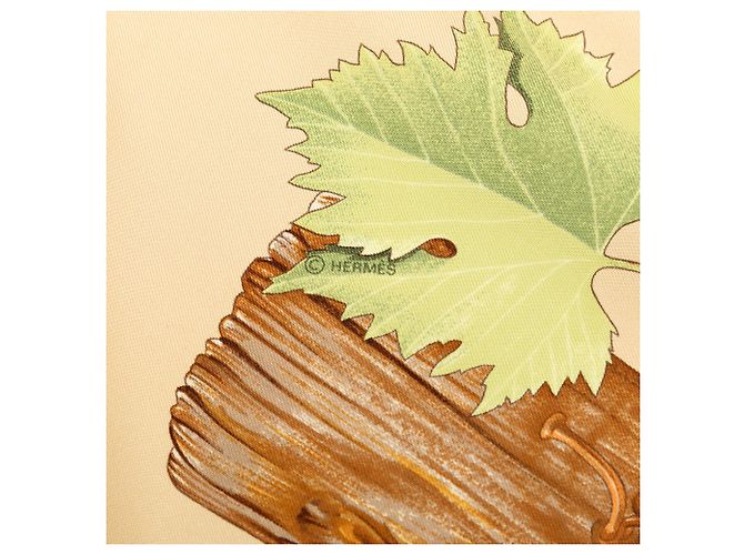 Lenço de seda Hermès Brown Vendanges 90 - vista 6