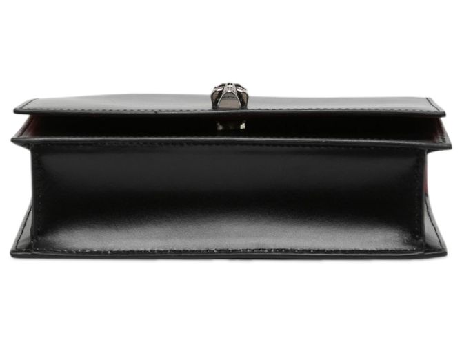 Borsa a tracolla Alexander McQueen Biker Skull in pelle nera - vista 3