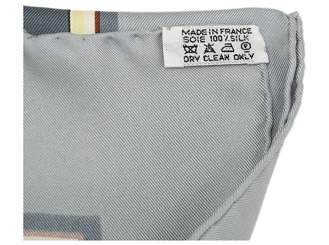 Pañuelo de seda Hermès Gray World Map 90 - vista 7
