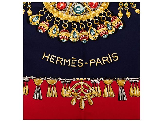 Hermès Blue Parures des Sables Seidentuch 90 - Ansicht 3