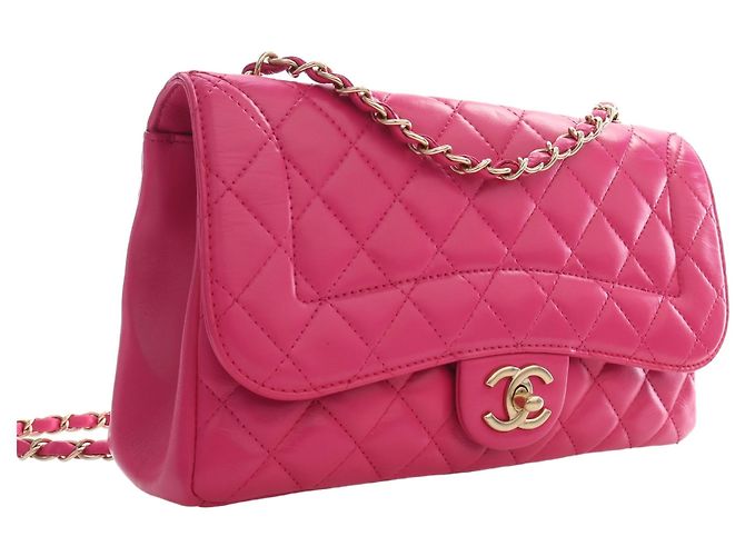 Chanel Pink Medium Quilted Lambskin Mademoiselle Chic Flap - vista 12