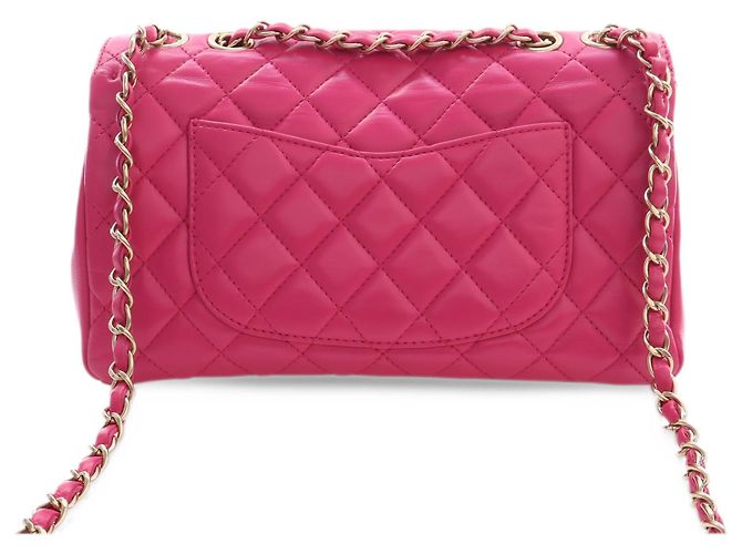 Chanel Pink Medium Quilted Lambskin Mademoiselle Chic Flap - vista 2