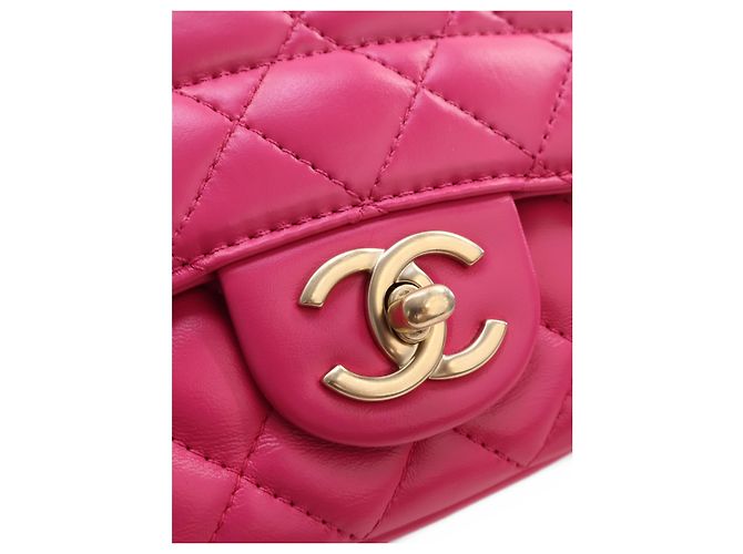 Chanel Pink Medium Quilted Lambskin Mademoiselle Chic Flap - vista 4