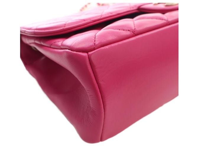 Chanel Pink Medium Quilted Lambskin Mademoiselle Chic Flap - vista 7