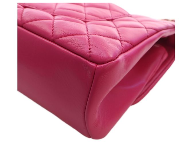 Chanel Pink Medium Quilted Lambskin Mademoiselle Chic Flap - vista 8