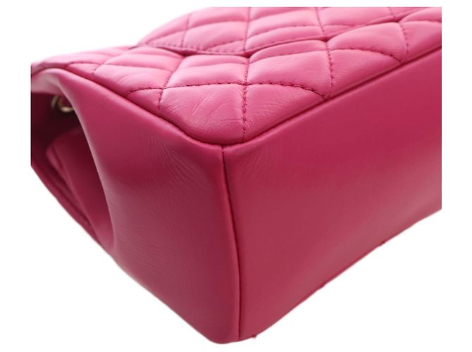 Chanel Pink Medium Quilted Lambskin Mademoiselle Chic Flap - vista 9